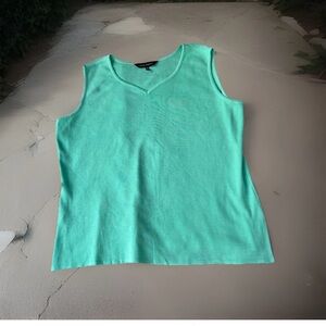 Ming Wang Tank Top Women's Size X-Large Knit Mint Green